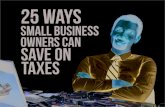 Top 25 Ways For Small Businesses To Save On Taxes Today