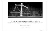Analysis of major changes brought by companies bill 2012