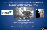 Social Media For Financial Services: FINRA's 10 Commandments