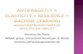 Antifragility = Elasticity + Resilience + Machine Learning. Models and Algorithms for Open System Fidelity
