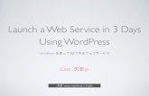 Launch a Web Service in 3 Days Using WordPress