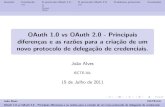 OAuth 1.0 vs OAuth 2.0 - Principais diferenças e as razões para a criação de um novo protocolo de delegação de Credenciais
