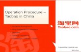 Alibaba Taobao China - Operation Procedure