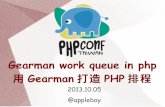 Gearman work queue in php