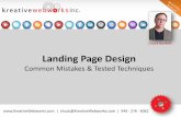 Landing page design - Common Mistakes & Tested Techniques