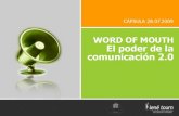 «(WOM) 2.0 El poder de la comunicación 2.0”