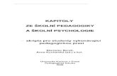 Kapitoly ze školní pedagogiky a školní psychologie