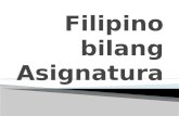 Filipino bilang Asignatura