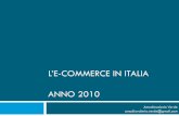 L'e-commerce in Italia - 2010