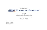 Services Presents at AFSA Finance Industry Conference for Fixed Income Investors  May 16, 2006