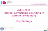 ADEX 2010 Internet advertising spending in europe (5th edition)
