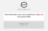 "How Brands can use audience data to increase ROI" by Brendon Ogilvy, Effective Measure