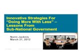 Innovative Strategies | GSF 2012 | Session 3-1