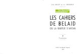 Les Cahiers de Belaid Ou La Kabylie d'Antan - II - Traductions, 1964, FDB