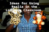 Ideas for using realia in the language classroom