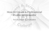 How to Create a LinkedIn Profile - Bryant & Stratton College