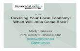 Covering Your Local Economy - Part II by Marilyn Geewax