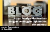 Bloglar ve Blog Kullanicilari ile İlisikilerin Gelistirilmesi
