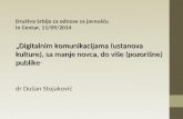 Digitalnim komunikacijama (ustanova kulture), sa manje novca, do više (pozorišne) publike - Dušan Stojaković