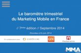 Baromètre Mobile Marketing Association france  - 2eme trimestre 2014
