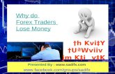 Why do forex traders lose mony by sadifx