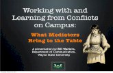 Working with and Learning from Conflicts on Campus: What Mediators Bring to the Table