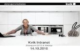 KVIK Køkkeners - Wizdom SharePoint 2010-intranet