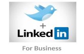 Linked in & twitter for business power point