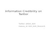 [WWW Conference 2011]Information Credibility on Twitter