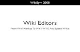 ENG Wikisym2008: WYSIWYG & Wiki Editors