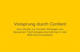 Vorsprung durch Content - Eine Studie zur Content-Marketing-Strategie deutscher Technologie-Unternehmen