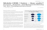 Mobile CRM/ Sales - Quo Vadis?