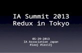 IA Summit 2013 Redux in Tokyo