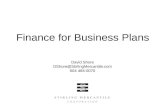 Early stage finance for business plans