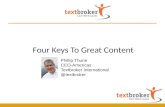 Four Keys to Great Content