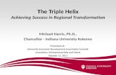 Chancellor Michael Harris, IU Kokomo, Presentation on Triple Helix for UEDA, 2011, Economic Development and Regional Transformation. Indiana Commission for Higher Education, פרופסור