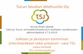 Jukka Heikkilä 17.5.2013: Julkisen ja yksityisen toiminnan yhteisöhankkeiden sekä yritykset - case TSJ