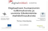 Timo Honkela, Kansalliskirjasto | Digitalmikkeli-aamukahvit 11.3.2014
