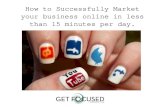 How to market your business online in under 15 minutes per day