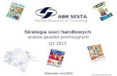 ABR SESTA Retailers promotional strategy Q1/ 2013