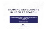 Training developers in user research af Søeren Vinther Færch, AAU