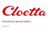 Cloetta - Roadshow presentation May 2013