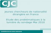 Jeunes chercheurs de nationalité étrangère en France
