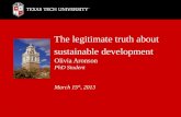 The legitimate truth about sustainable development