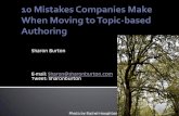 10 mistakes companies make when moving to topic-based authoring