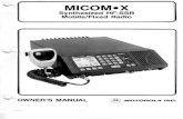 Motorola Micom XF SSB Radio Users Guide
