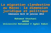 Migration clandestine au Maroc: la dimension juridique et politique