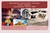 Draft Summary Australian Curriculum History 1