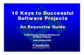10 Keys to Successful Software Projects