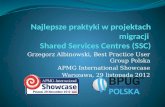 Shared Service Centres (29 nov-2012) APMG Best Practice Showcase
